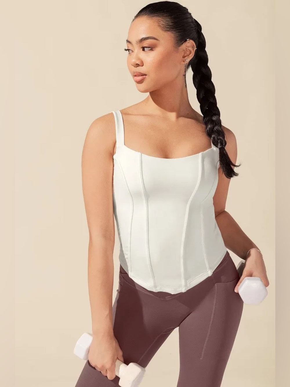 Popflex Corset Top Small Cream / White